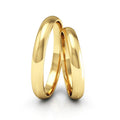 Alianças Casamento Linha Classic Ouro 18 3mm Abaulada Polida