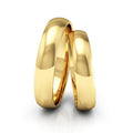 Alianças Casamento Linha Classic Ouro 18 4mm Abaulada Polida
