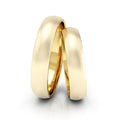 Alianças Casamento Linha Classic Ouro 18 4mm Abaulada Fosca