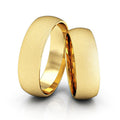 Alianças Casamento Linha Classic Ouro 5mm Abaulada Diamantada