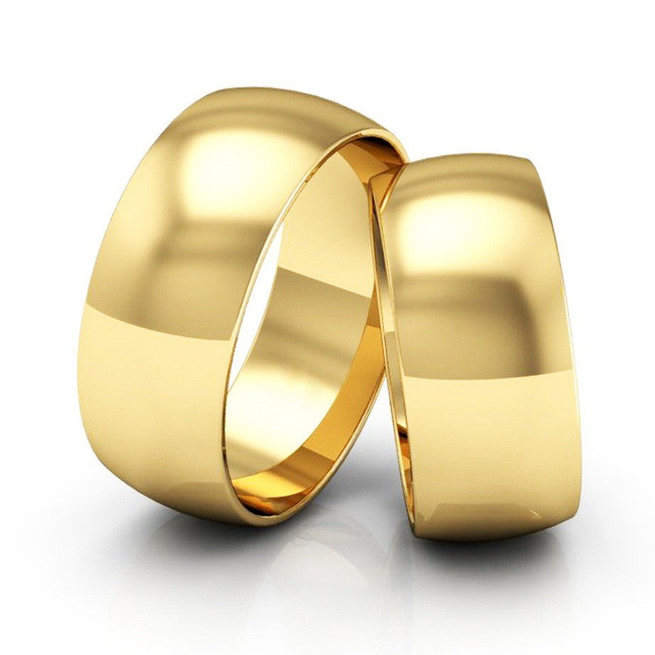 Alianças Casamento Linha Classic Ouro 18 6mm Abaulada Polida