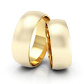 Alianças Casamento Linha Classic Ouro 6mm Abaulada Fosca