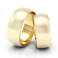 Alianças Casamento Linha Classic Ouro 8mm Abaulada Fosca
