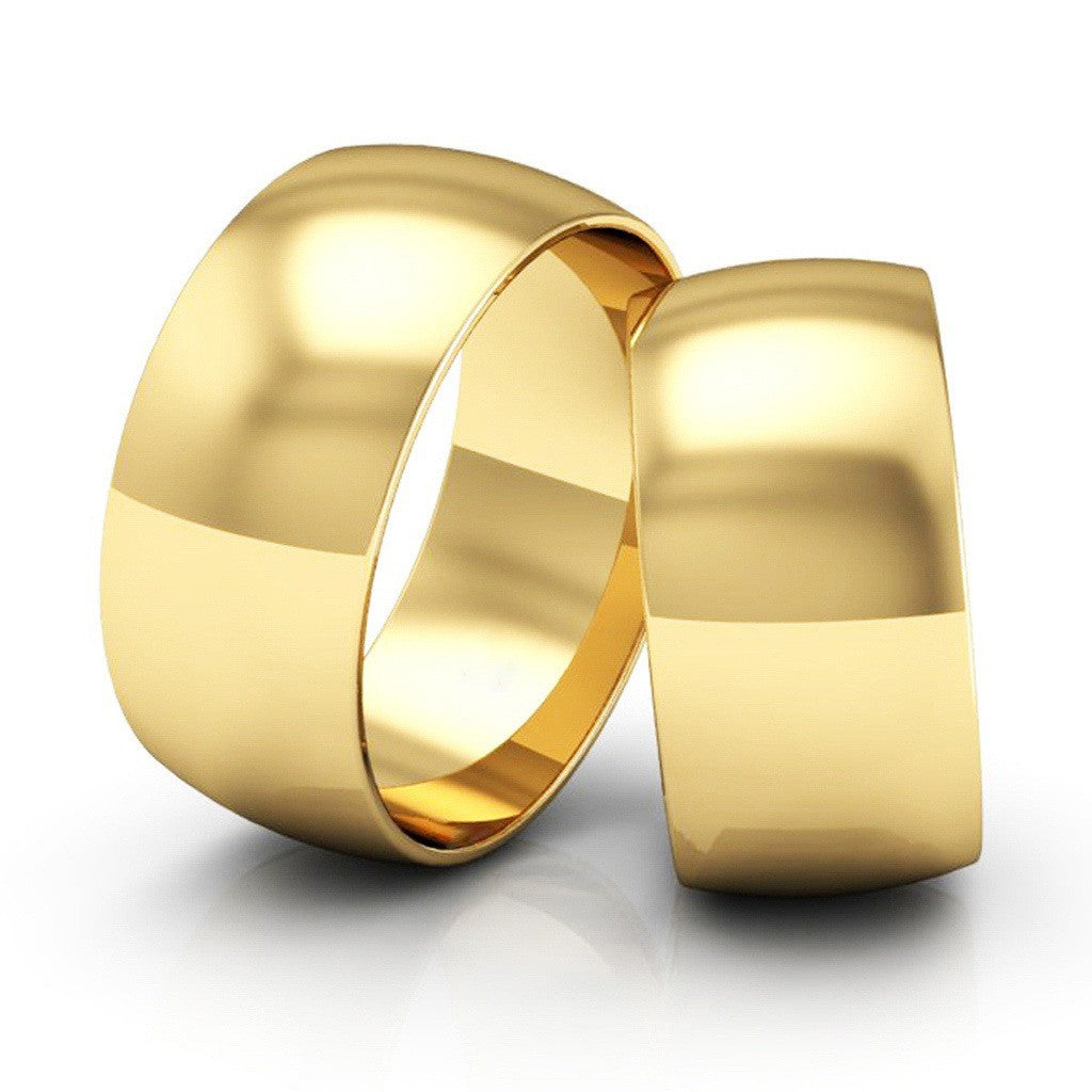 Alianças Casamento Linha Classic Ouro 18 9mm Abaulada Polida