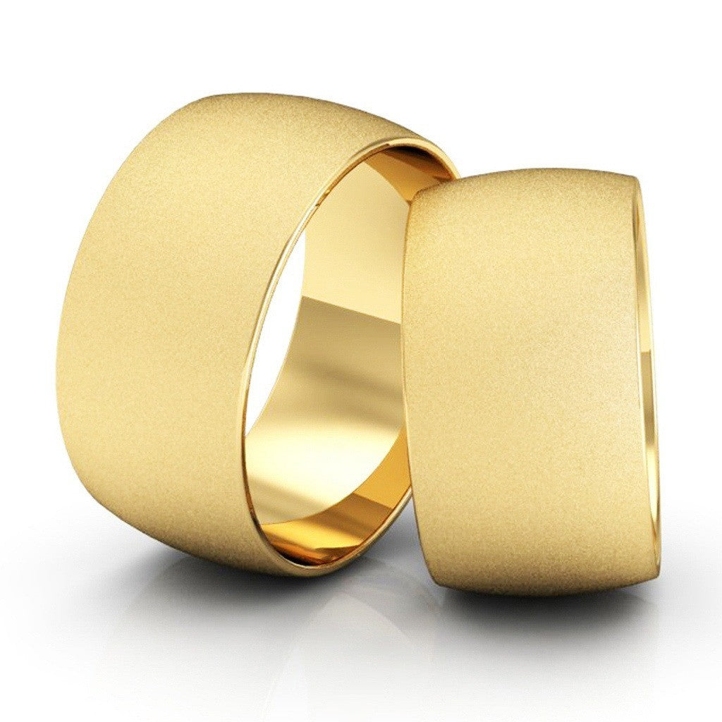 Alianças Casamento Linha Classic Ouro 18 10mm Abaulada Diamantada