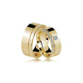 Alianças Casamento Dubai Crystal Ouro 18 6mm
