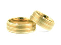 Alianças Casamento Linha Classic Ouro 18 8mm Abaulada Diamantado Frisos