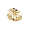 Alianças Casamento Linha Classic Ouro 8mm Reta Polida com Friso